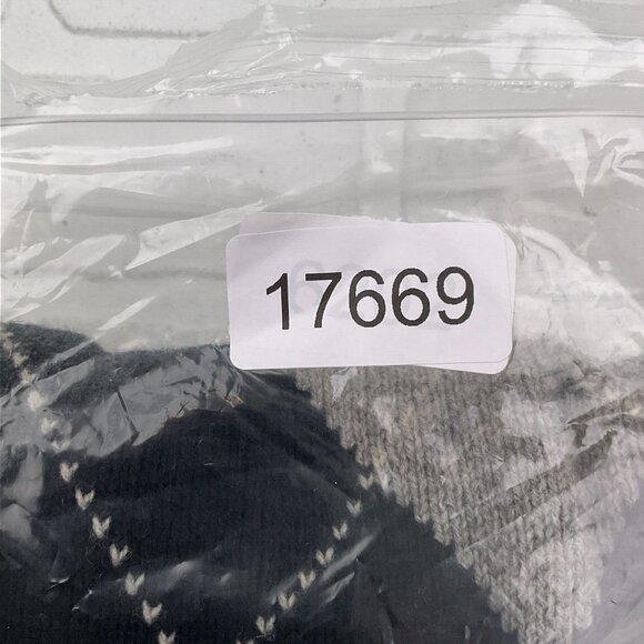 Club Room Sweater Mens XLarge Black Gray Argyle Lambswool Relaxed Classic Preppy - Picture 11 of 11